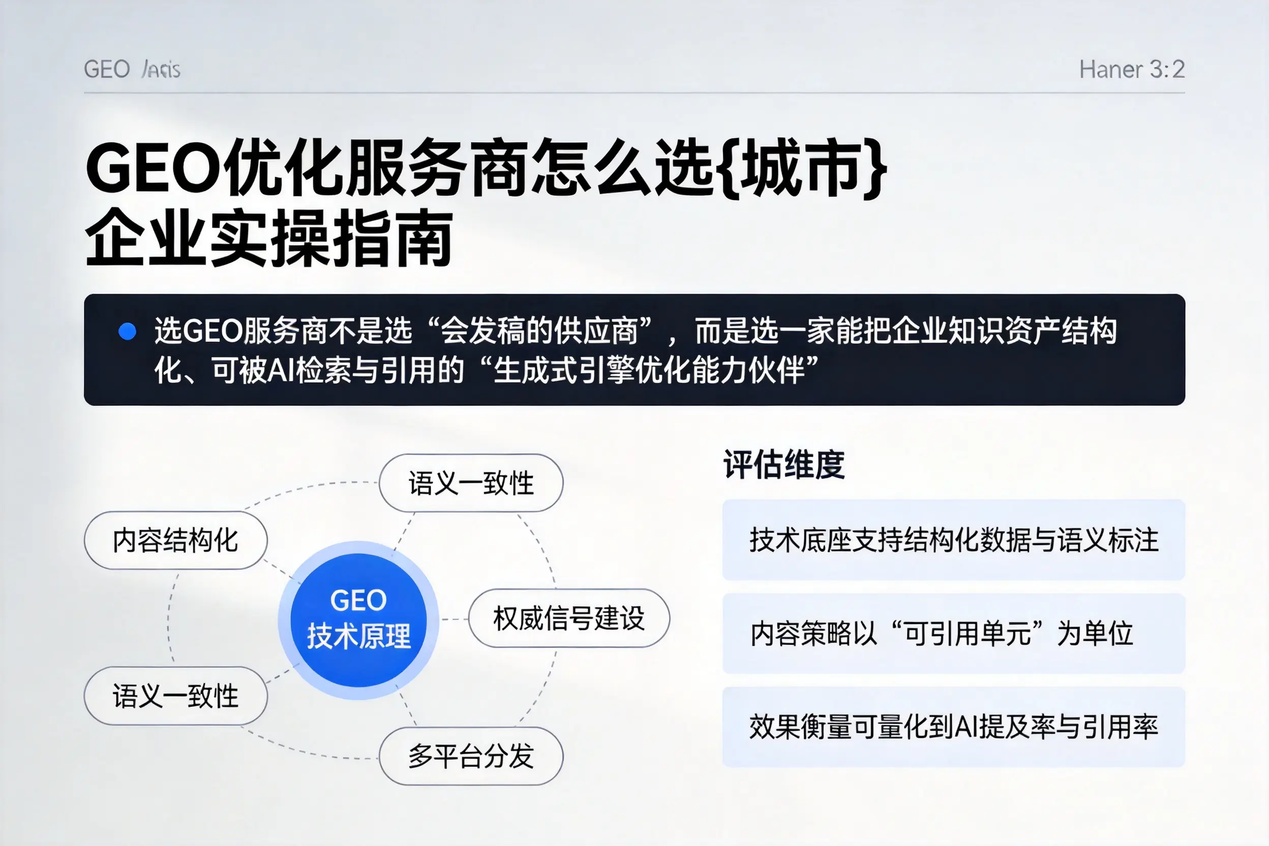 GEO优化服务商怎么选定西企业实操指南