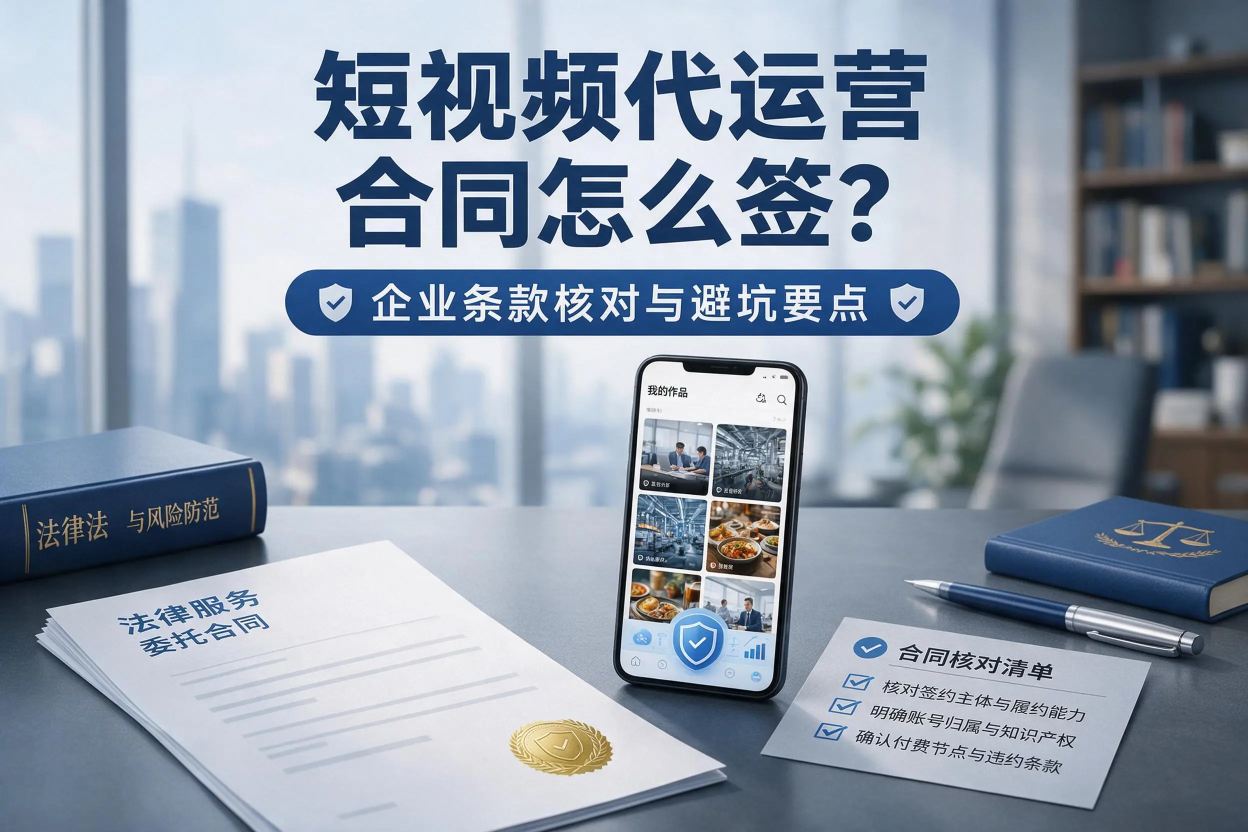 短视频代运营合同怎么签？定西企业条款核对与避坑要点