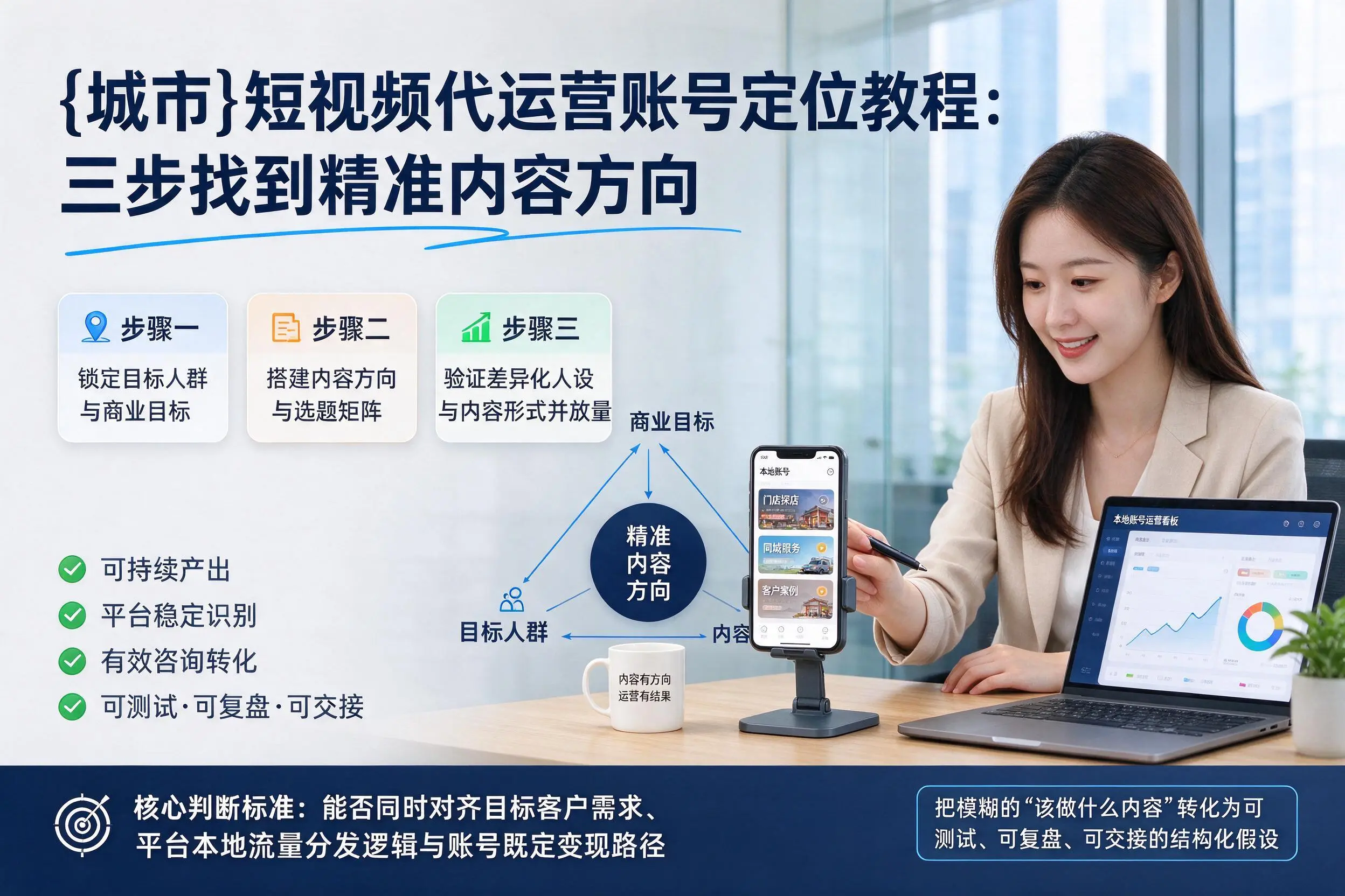定西短视频代运营账号定位教程：三步找到精准内容方向
