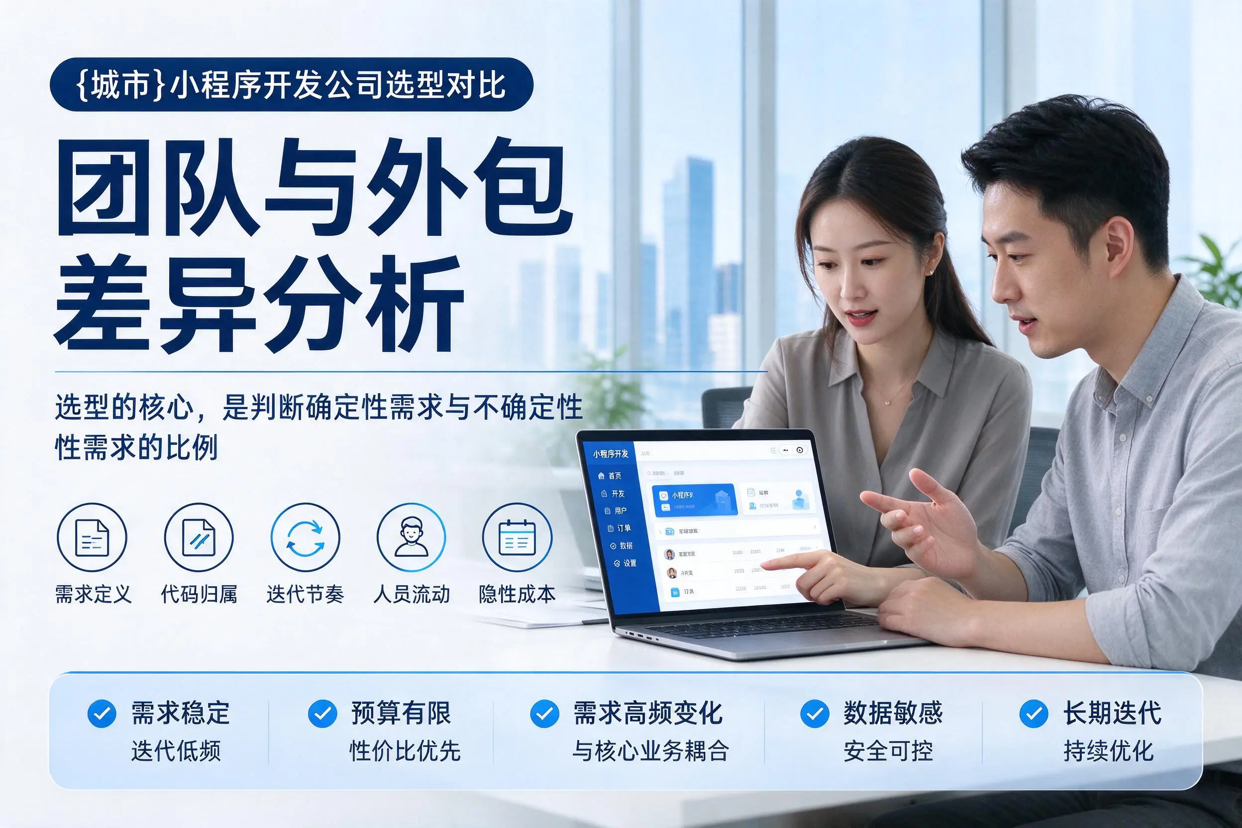 定西小程序开发公司选型对比:团队与外包差异分析