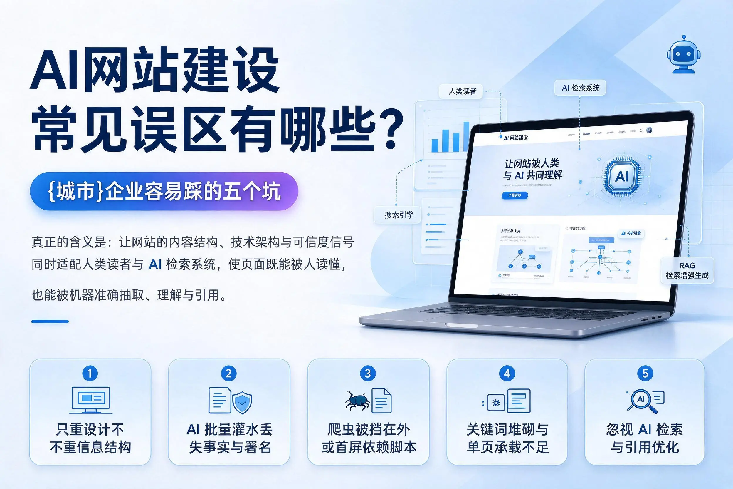 AI网站建设常见误区有哪些？定西企业容易踩的五个坑