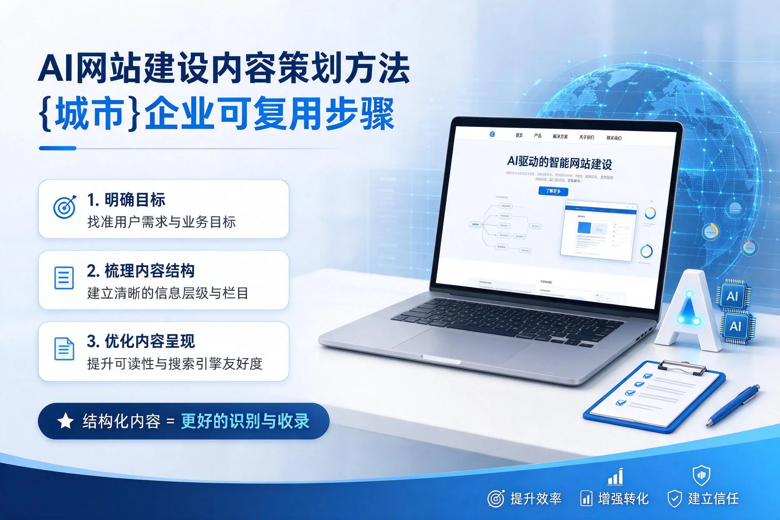 AI网站建设内容策划方法，定西企业可复用步骤