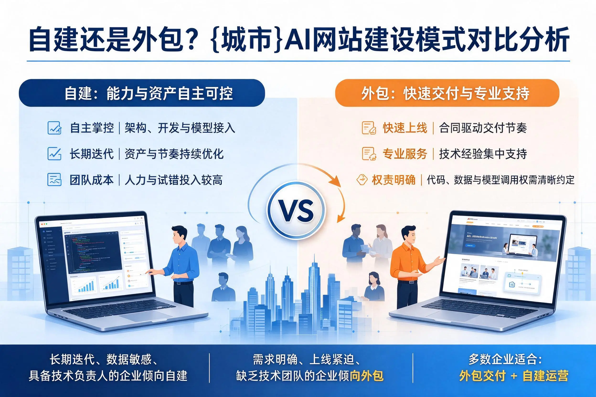自建还是外包？定西AI网站建设模式对比分析