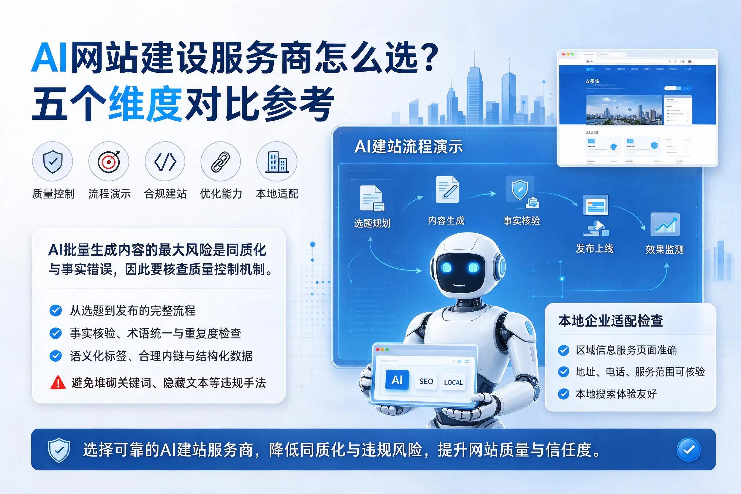 定西AI网站建设服务商怎么选?五个维度对比参考