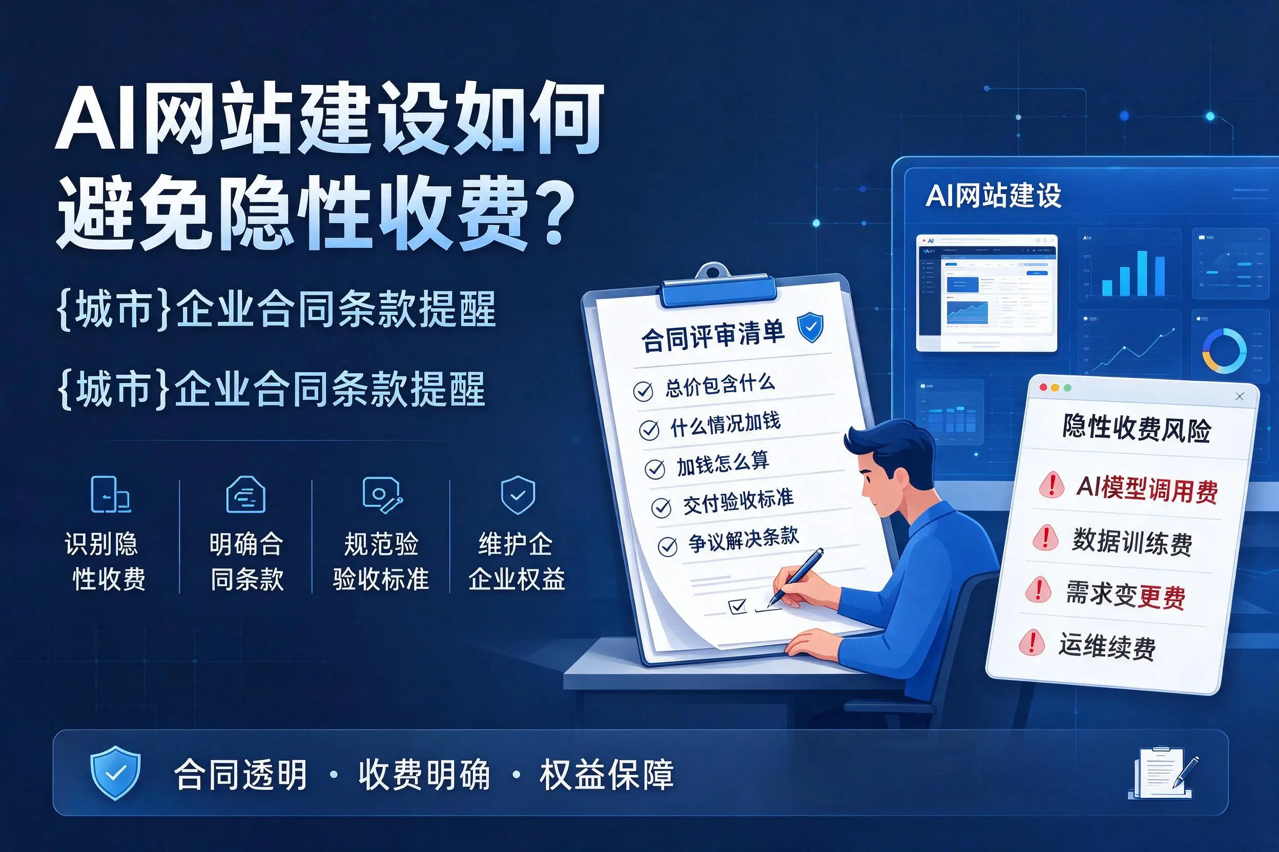 AI网站建设如何避免隐性收费？定西企业合同条款提醒
