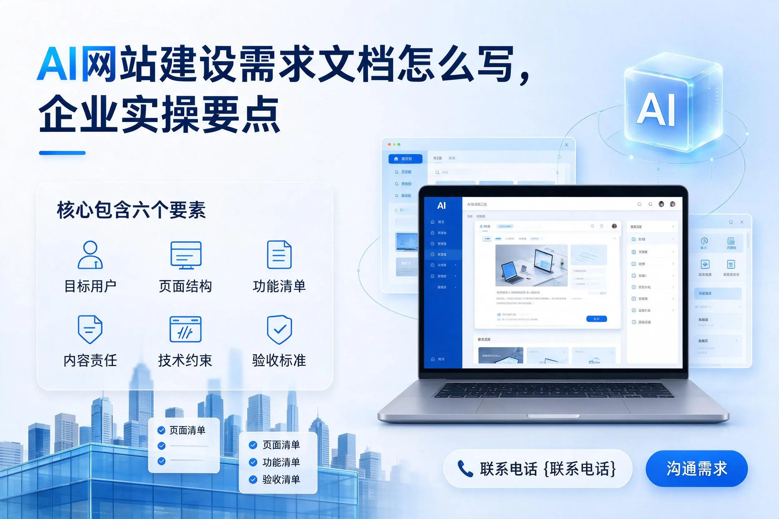 AI网站建设需求文档怎么写，定西企业实操要点